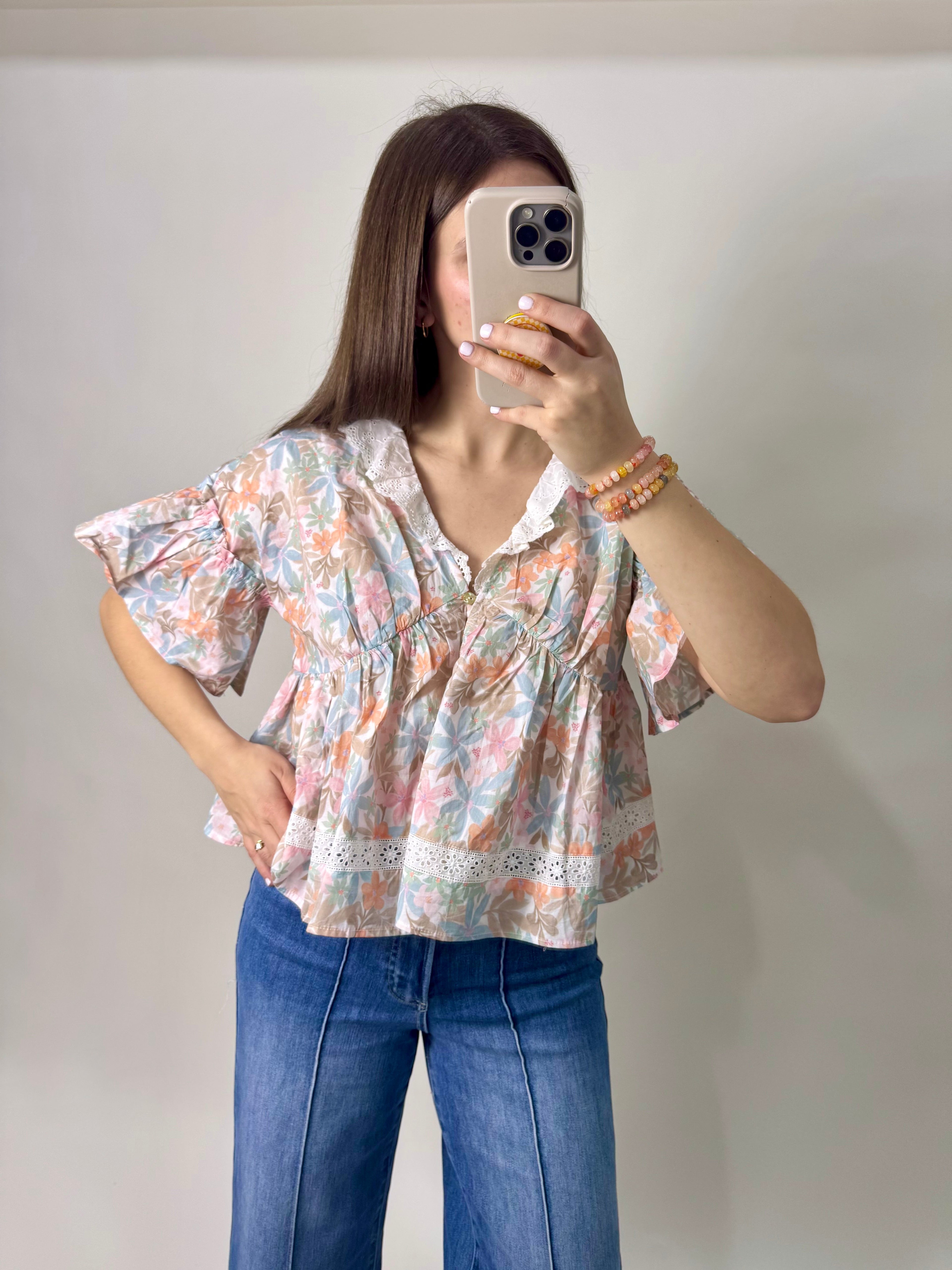 Flutter Floral Top