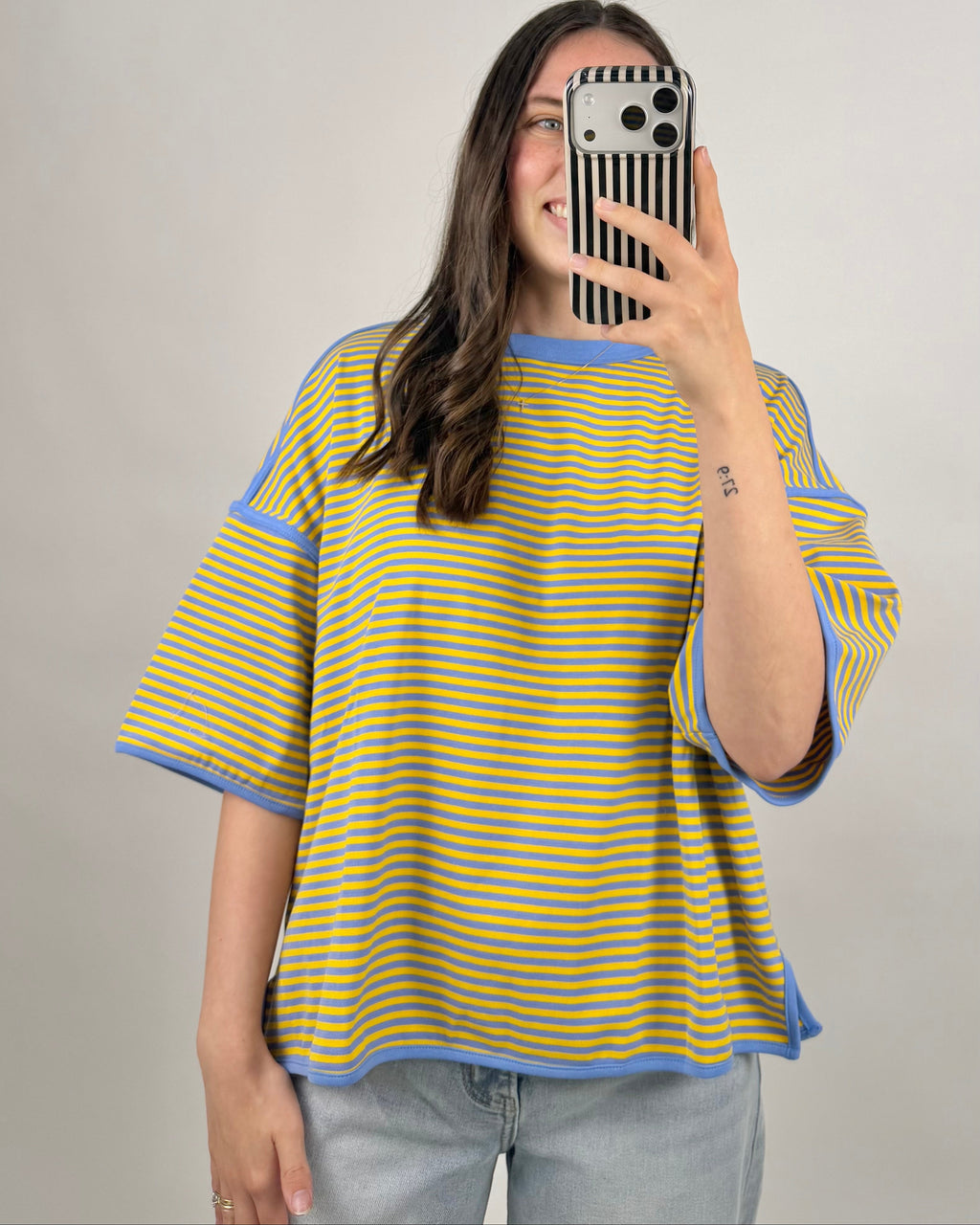Retro Oversized Stripe Top