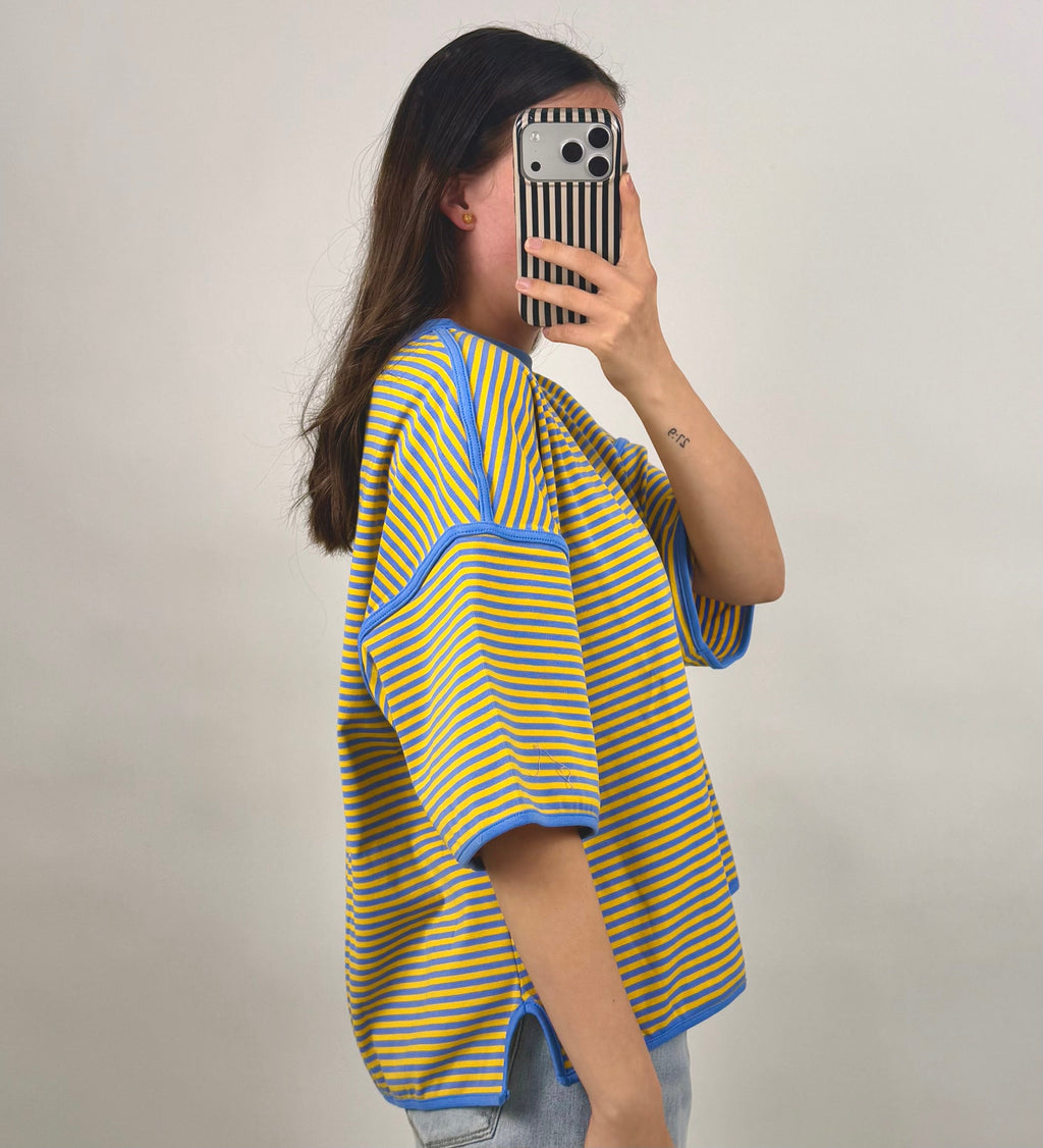 Retro Oversized Stripe Top