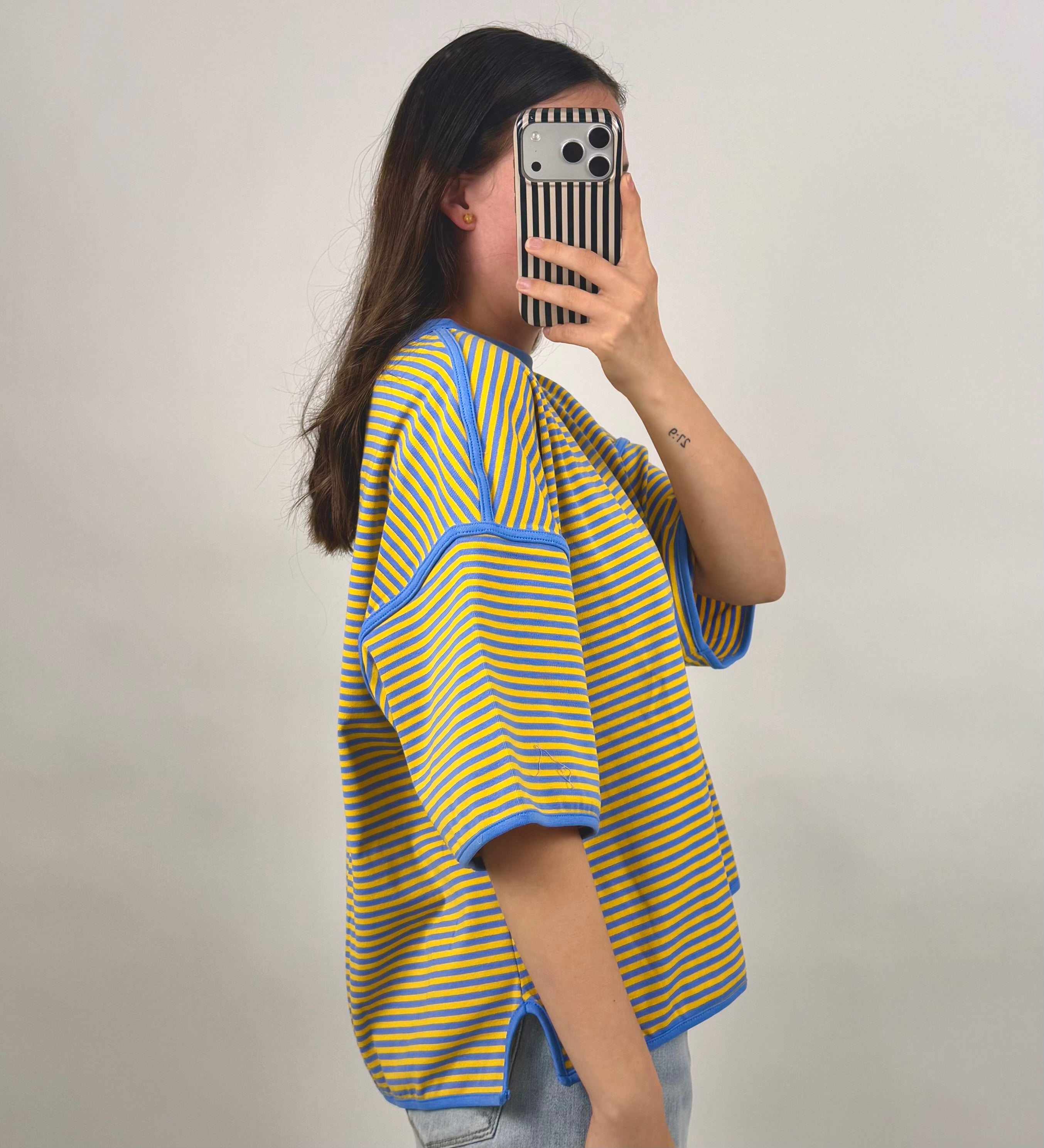 Retro Oversized Stripe Top