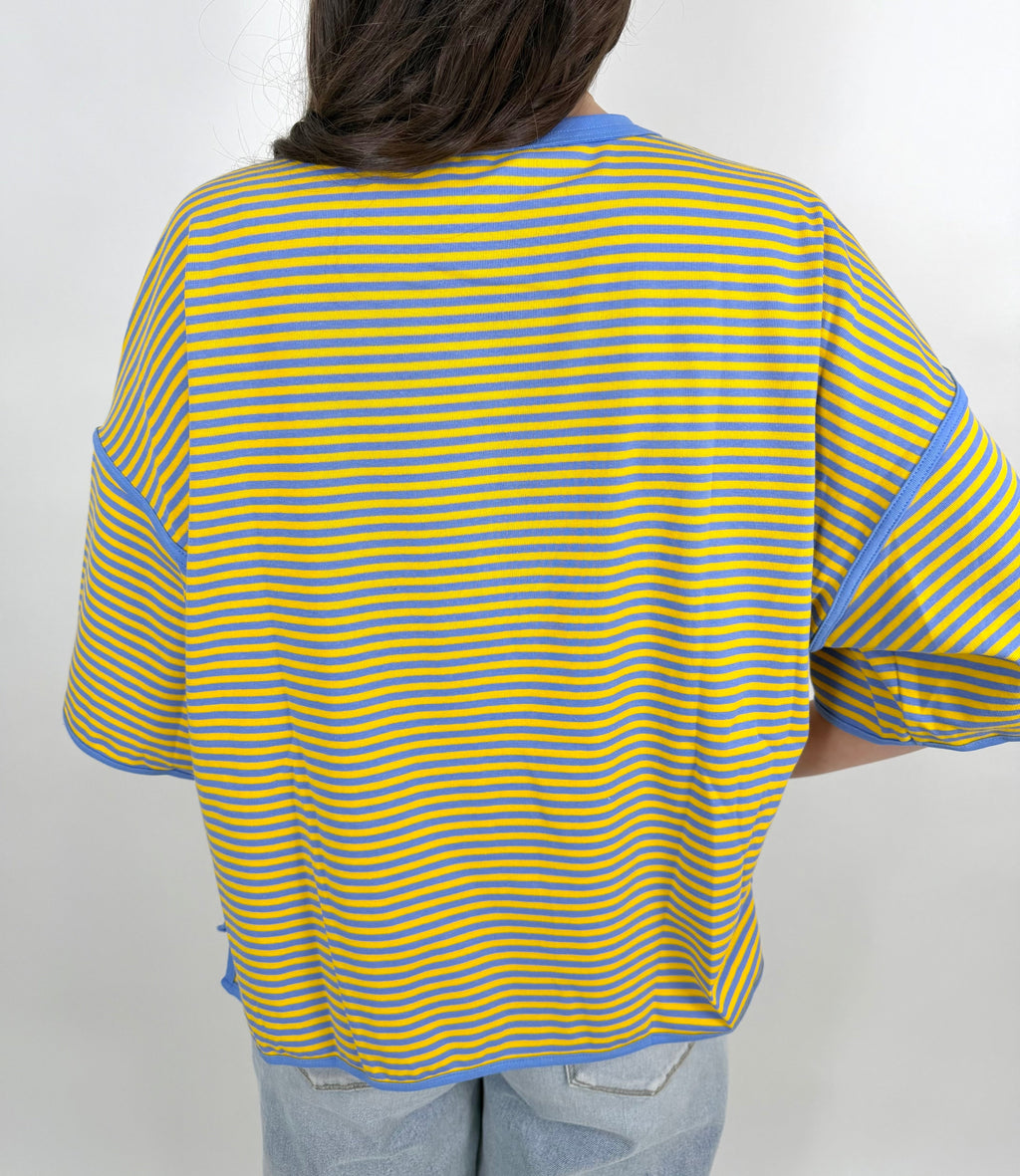 Retro Oversized Stripe Top