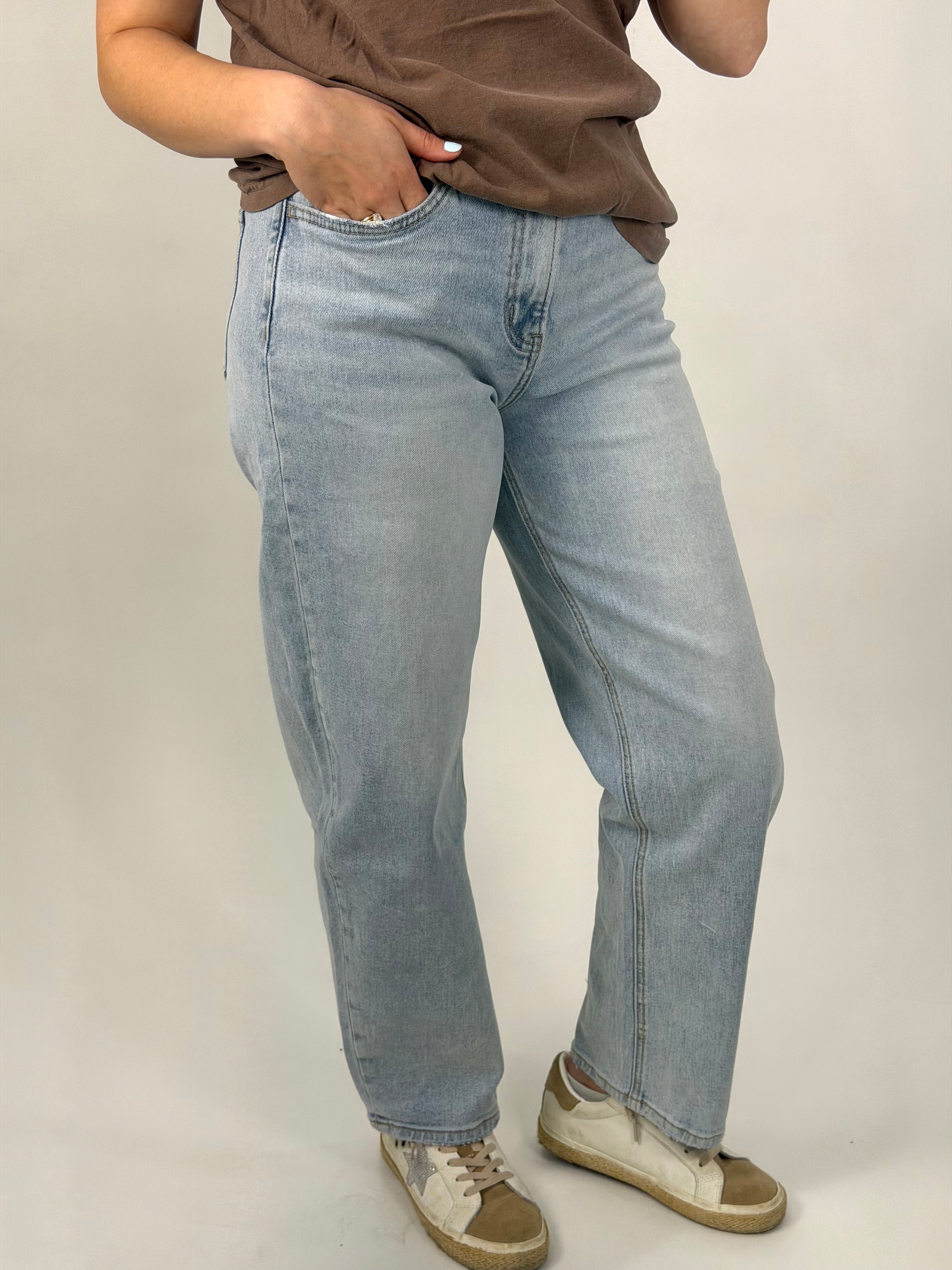 Light Washed High Rise Barrel